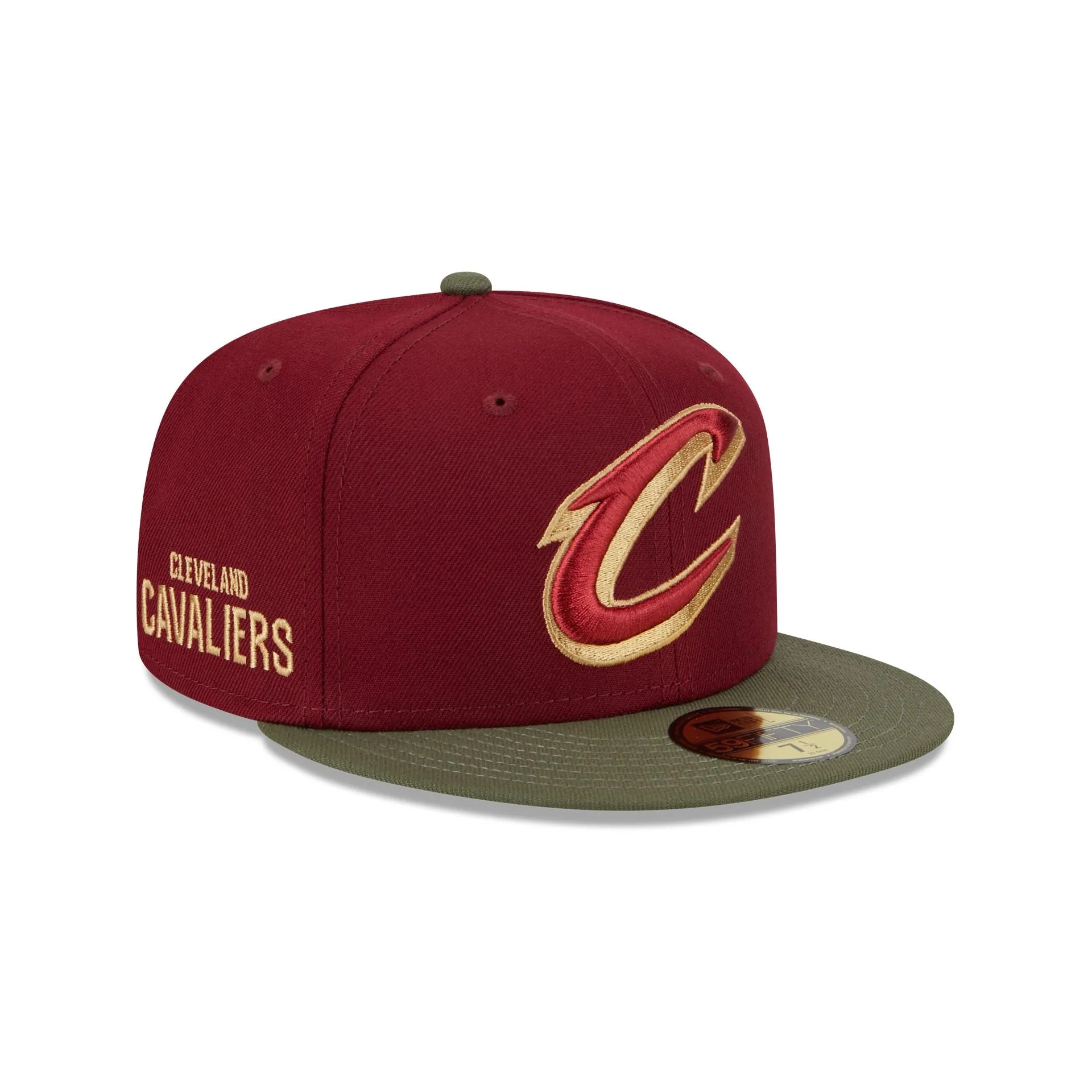 Cleveland Cavaliers Olive Visor 59FIFTY Fitted Hat sold by New Era