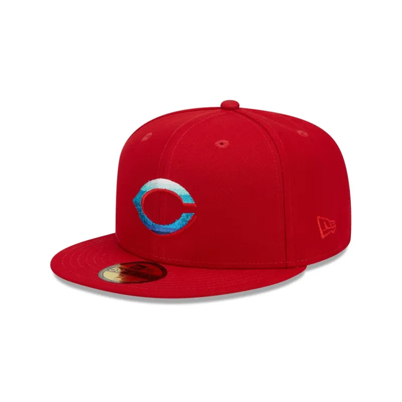 Cincinnati Reds Metallic Gradient 59FIFTY Fitted Hat sold by New Era