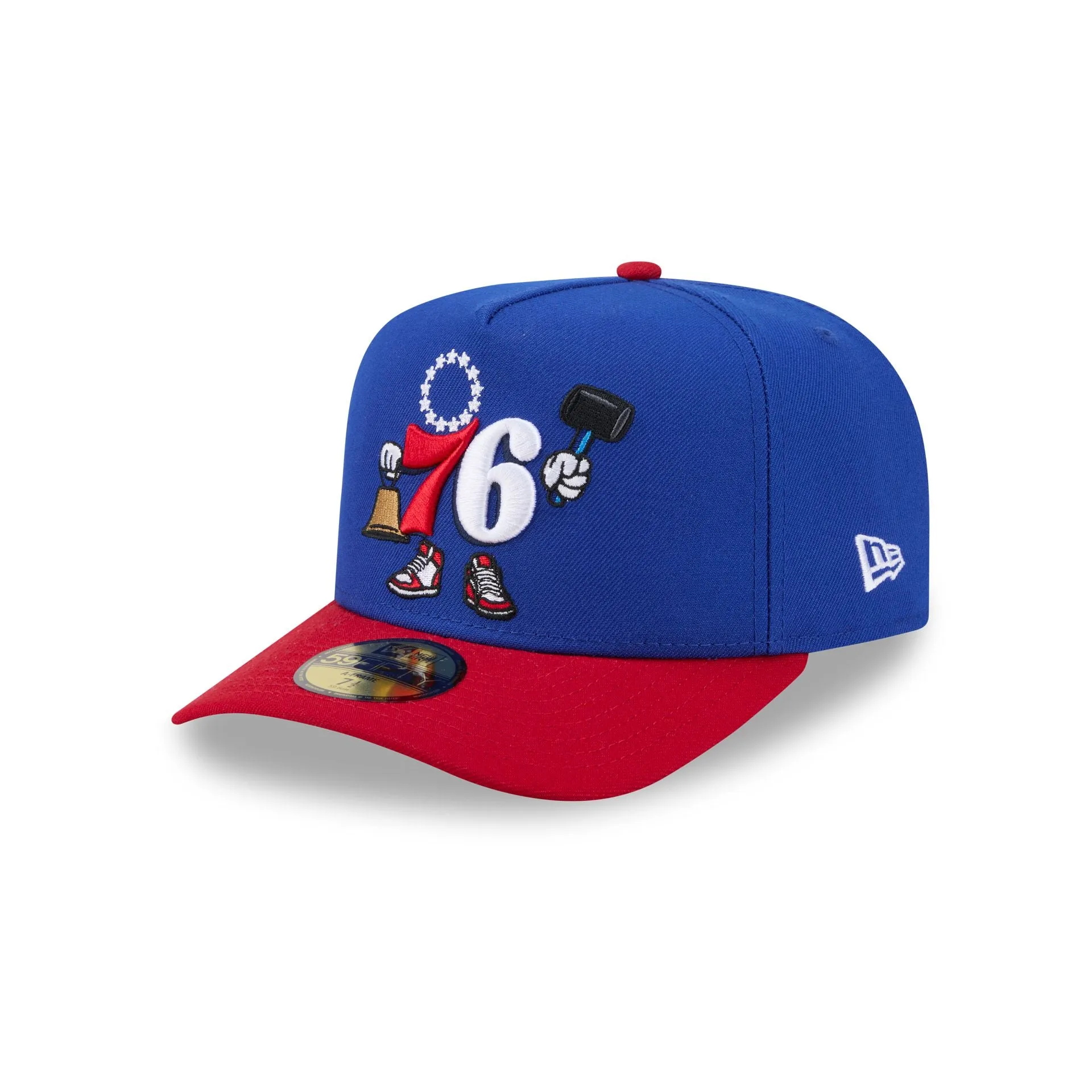 Philadelphia 76ers Cartoon 59FIFTY A-Frame Fitted Hat sold by New Era product image thumbnail 3
