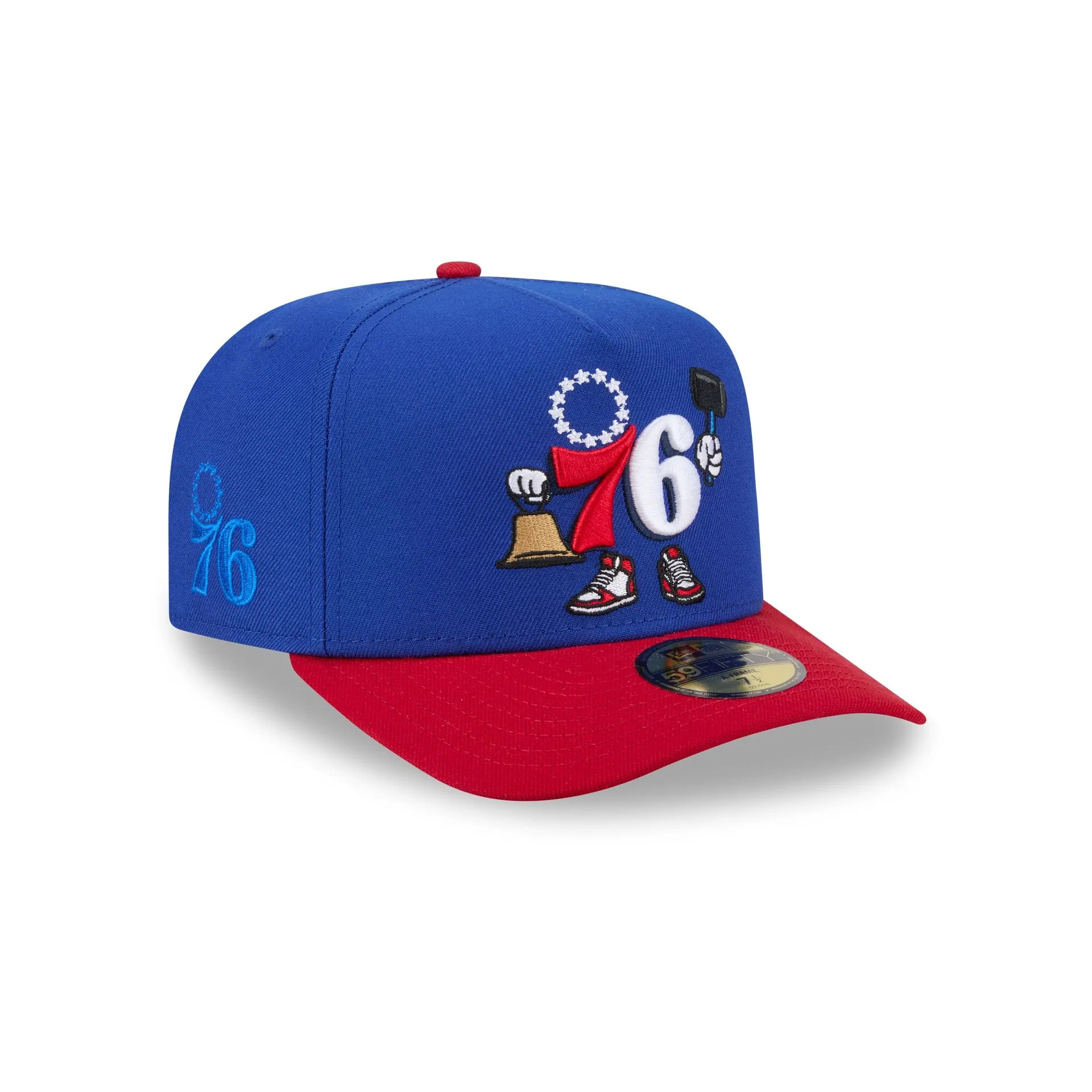 Philadelphia 76ers Cartoon 59FIFTY A-Frame Fitted Hat sold by New Era