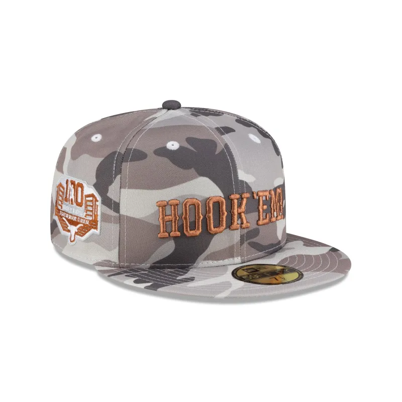 Texas Longhorns Beige Camo 59FIFTY Fitted Hat sold by New Era
