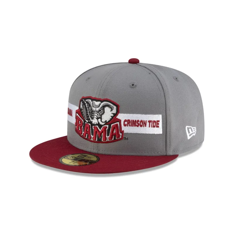 Alabama Crimson Tide Gray Cardinal 59FIFTY Fitted Hat made by New Era