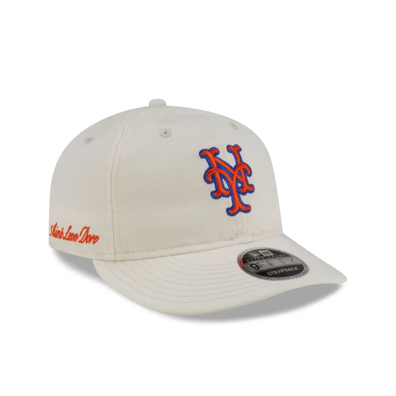 Aimé Leon Dore New York Mets Chrome White Retro Crown 9FIFTY Strapback Hat made by New Era