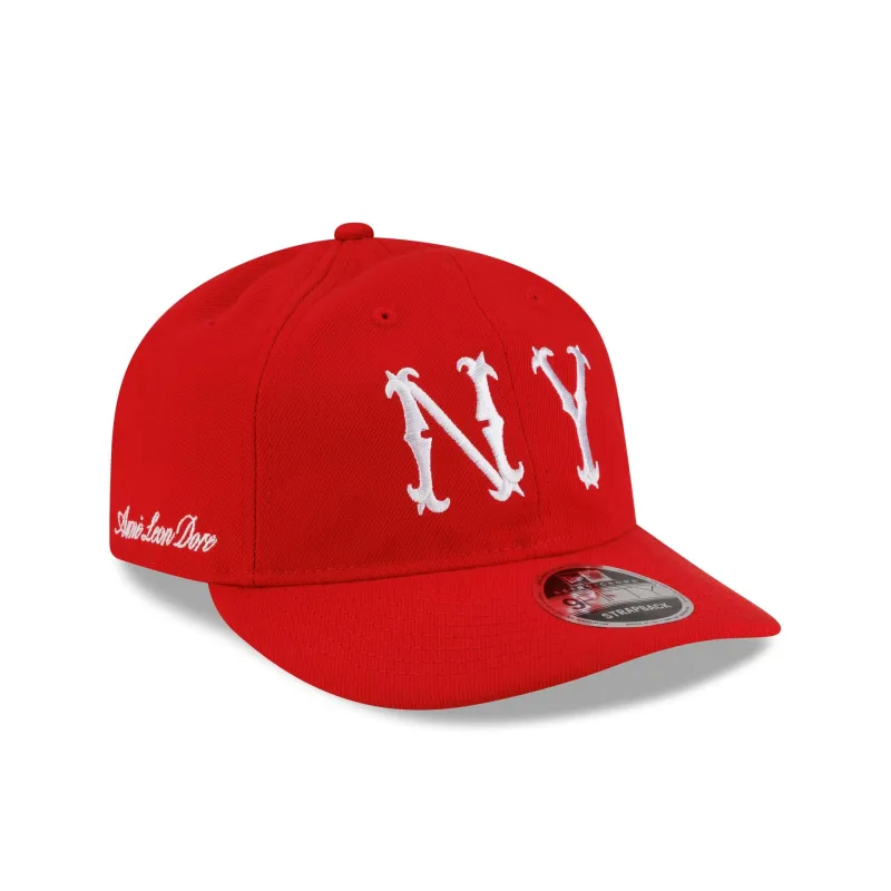 Aimé Leon Dore New York Highlanders Front Door Red Retro Crown 9FIFTY Strapback Hat made by New Era