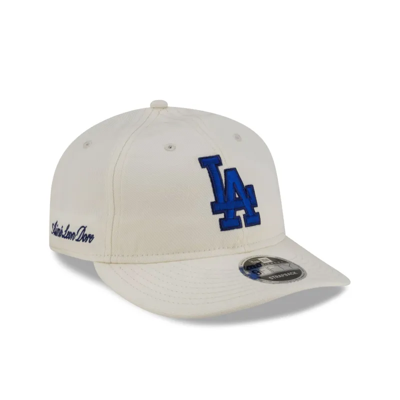 Aimé Leon Dore Los Angeles Dodgers Chrome White Retro Crown 9FIFTY Strapback Hat made by New Era