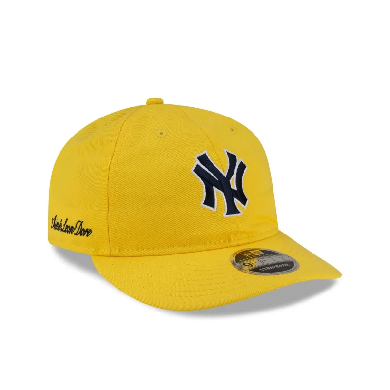 Aimé Leon Dore New York Yankees Yellow Retro Crown 9FIFTY Strapback Hat made by New Era