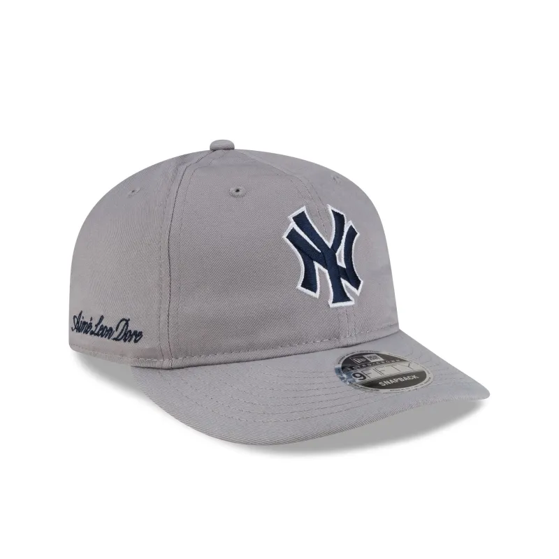 Aimé Leon Dore New York Yankees Gray Retro Crown 9FIFTY Strapback Hat sold by New Era