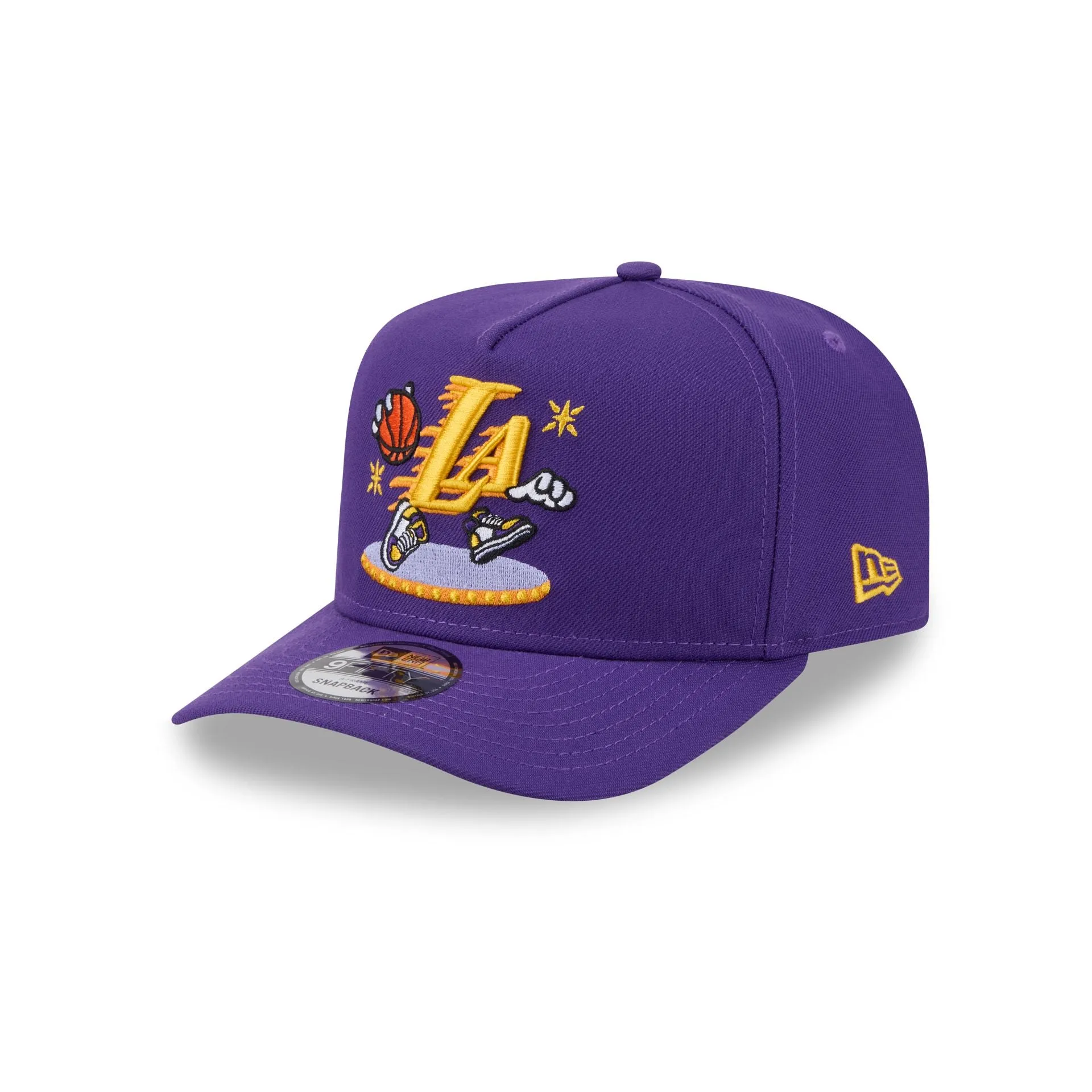 Los Angeles Lakers Cartoon 9FIFTY A-Frame Snapback Hat sold by New Era