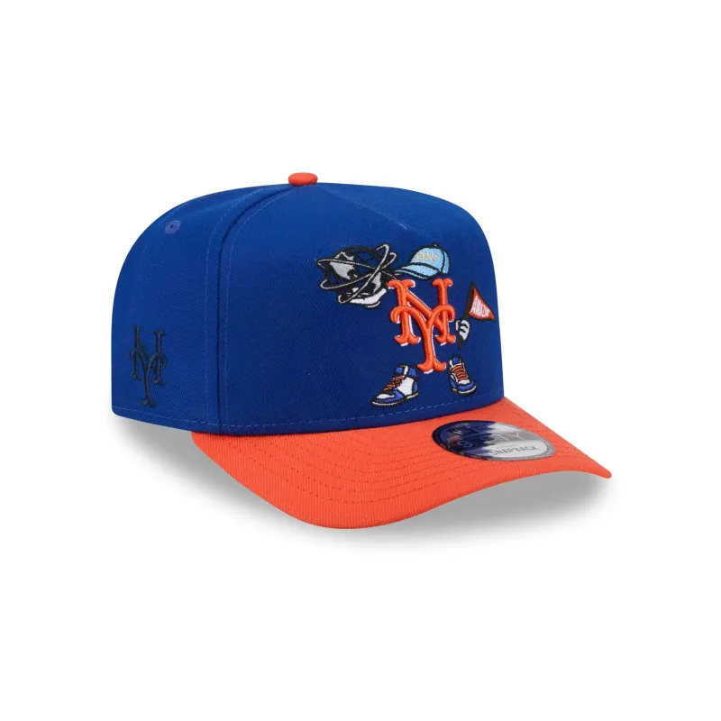 New York Mets Cartoon 9FIFTY A-Frame Snapback Hat made by New Era