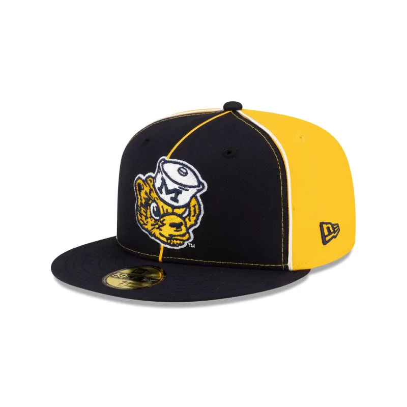 Just Caps College Pinwheel Michigan Wolverines College Vault 59FIFTY Fitted Hat sold by New Era