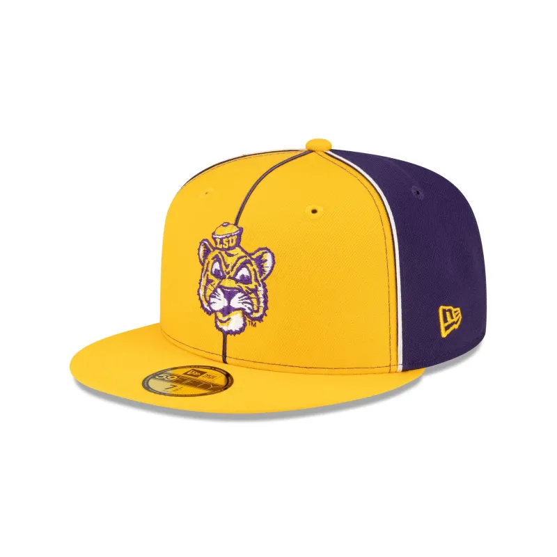 Just Caps College Pinwheel LSU Tigers College Vault 59FIFTY Fitted Hat sold by New Era