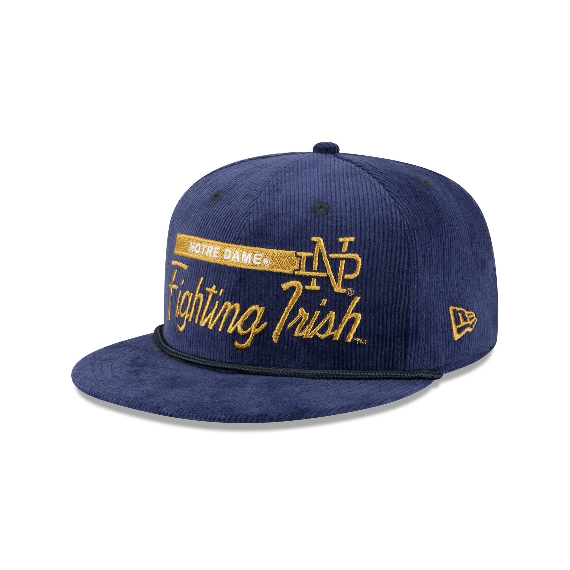 Notre Dame Fighting Irish College Vault Corduroy Rope 9FIFTY Snapback Hat sold by New Era