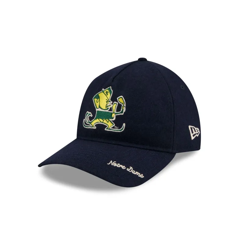 Notre Dame Fighting Irish College Vault Wool Letterman 9TWENTY A-Frame Adjustable Hat Adjustable Hat made by New Era
