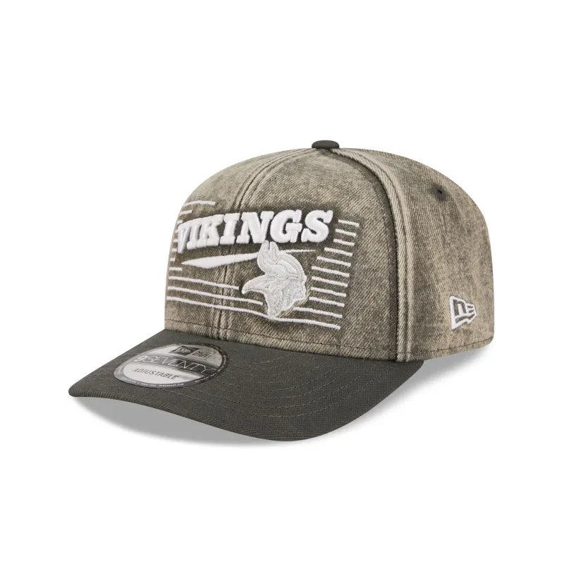 Minnesota Vikings Washed Denim 9SEVENTY Adjustable Hat made by New Era