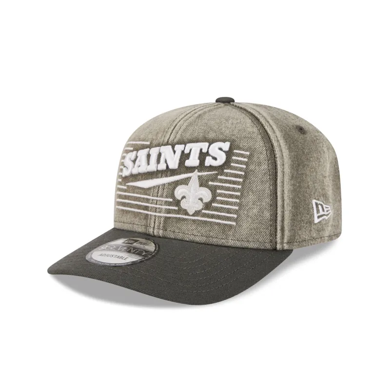 New Orleans Saints Washed Denim 9SEVENTY Adjustable Hat made by New Era