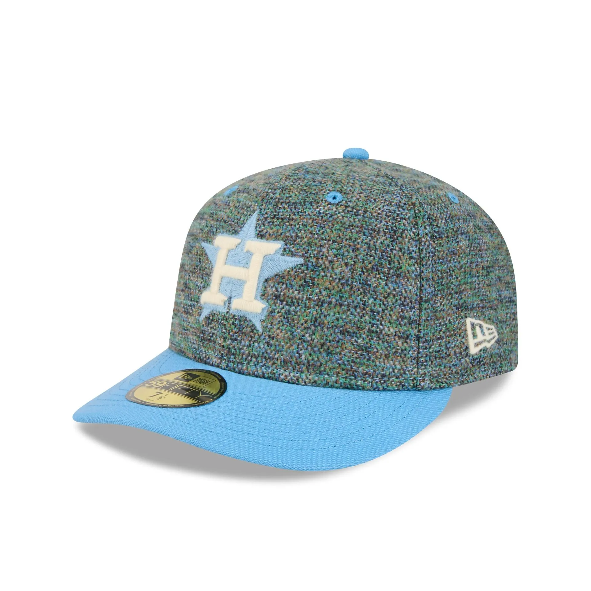 Houston Astros Three Looms Tweedy Cotton Radiant Blue 59FIFTY Fitted Hat sold by New Era