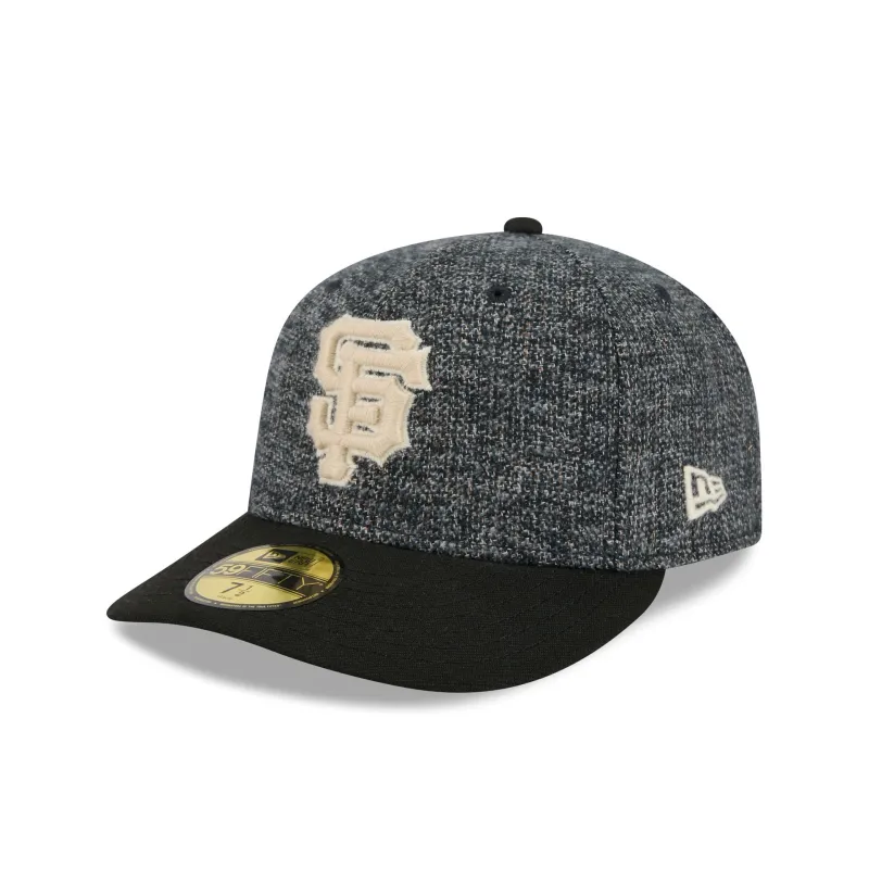 San Francisco Giants Three Looms Tweedy Cotton Black 59FIFTY Fitted Hat sold by New Era