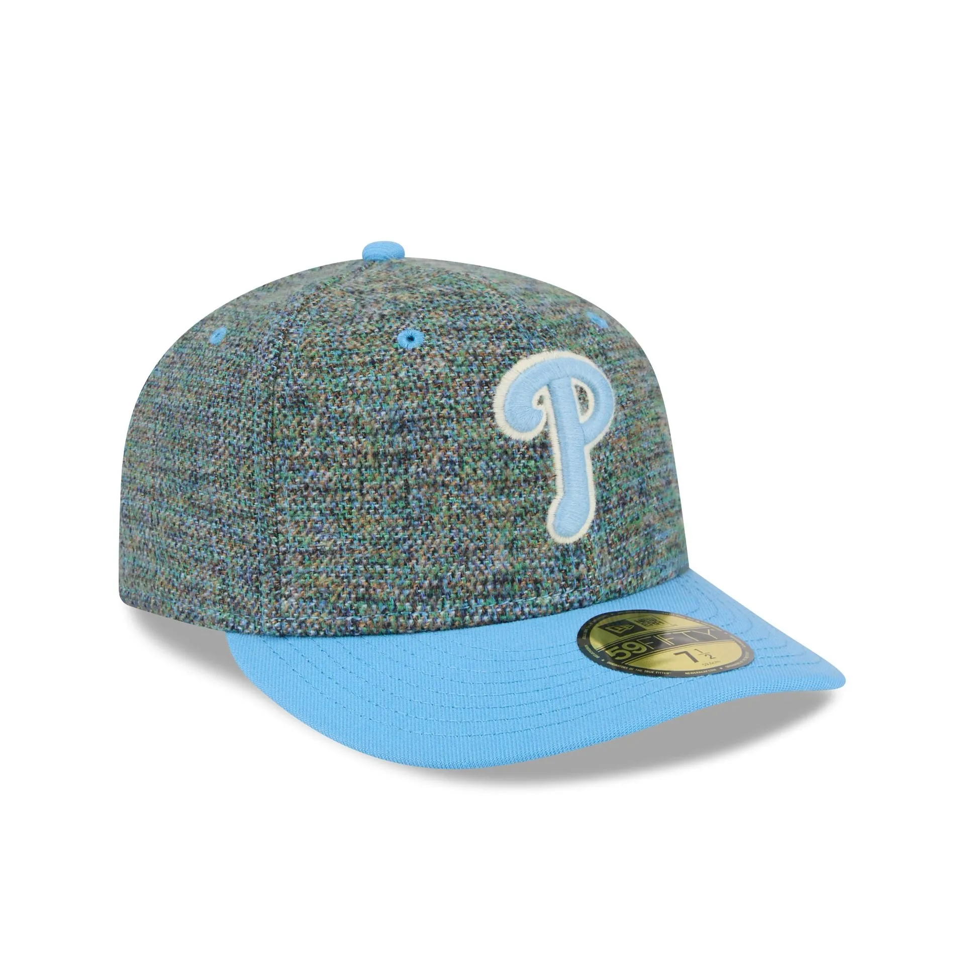 Philadelphia Phillies Three Looms Tweedy Cotton Radiant Blue 59FIFTY Fitted Hat sold by New Era product image thumbnail 3