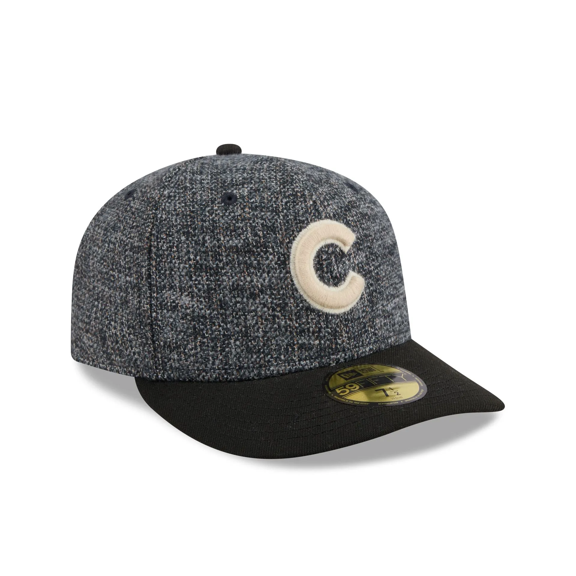 Chicago Cubs Three Looms Tweedy Cotton Black 59FIFTY Fitted Hat sold by New Era product image thumbnail 3
