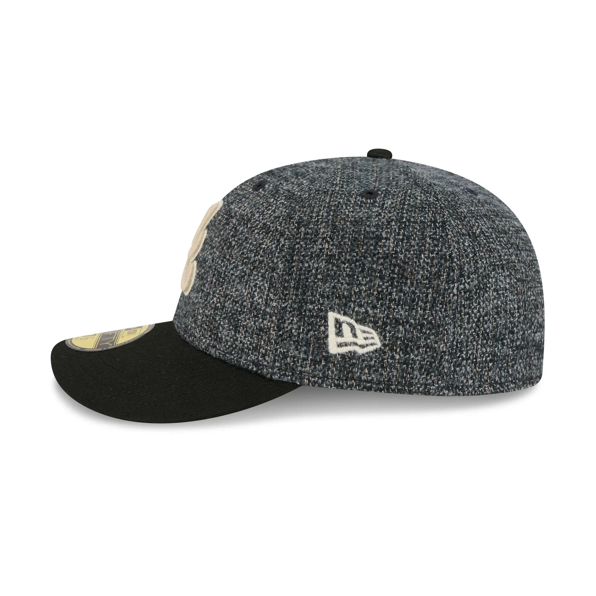 Atlanta Braves Three Looms Tweedy Cotton Black 59FIFTY Fitted Hat sold by New Era product image thumbnail 4