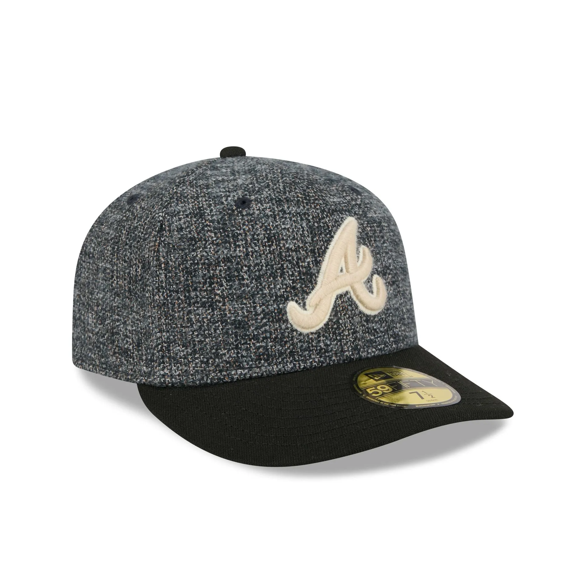 Atlanta Braves Three Looms Tweedy Cotton Black 59FIFTY Fitted Hat sold by New Era product image thumbnail 3