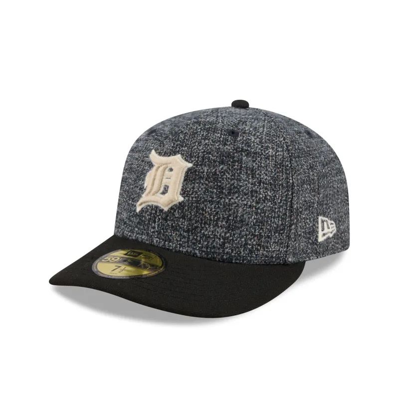 Detroit Tigers Three Looms Tweedy Cotton Black 59FIFTY Fitted Hat made by New Era