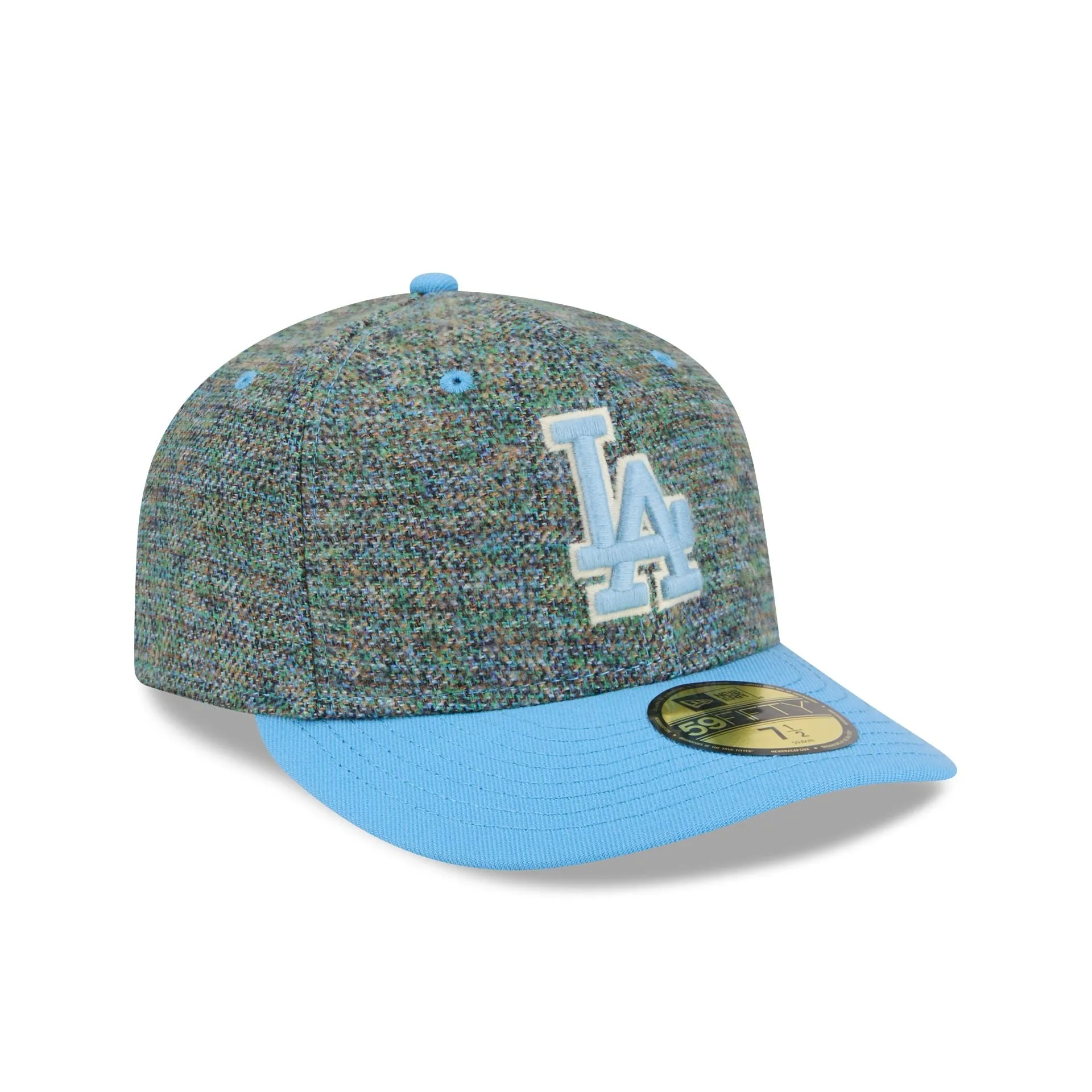 Los Angeles Dodgers Three Looms Tweedy Cotton Radiant Blue 59FIFTY Fitted Hat sold by New Era product image thumbnail 3