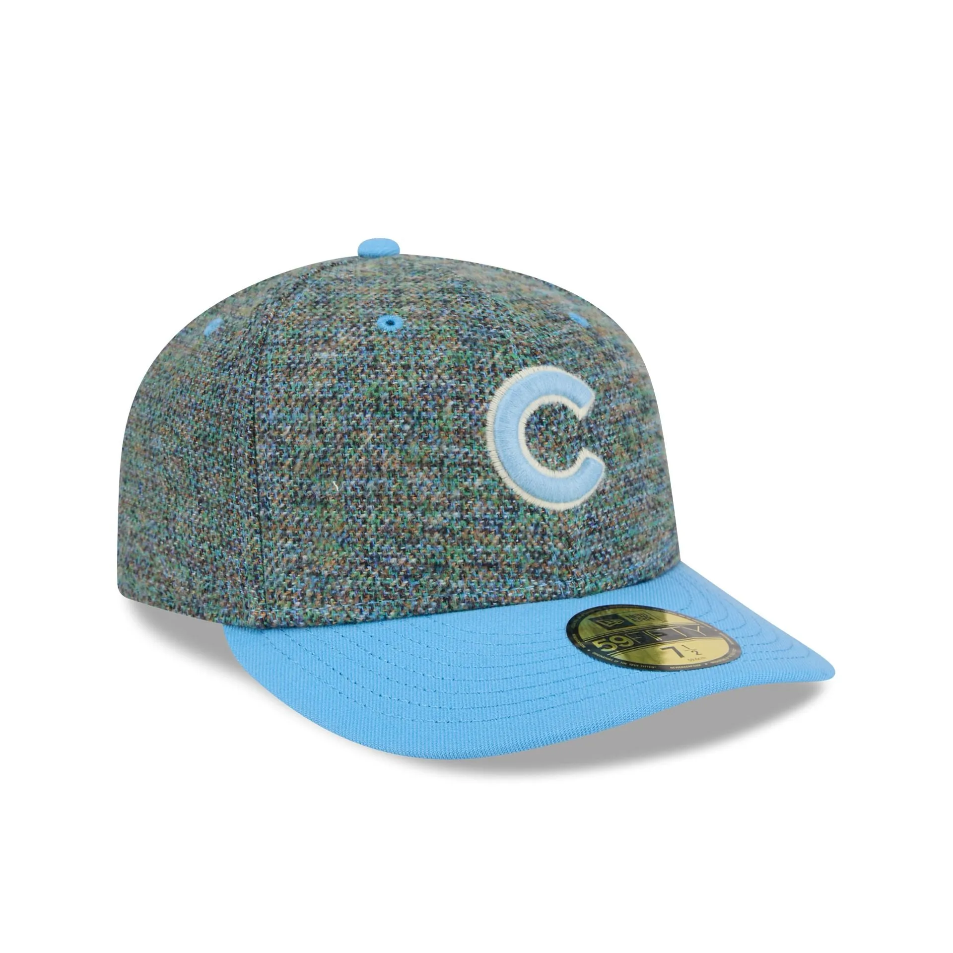Chicago Cubs Three Looms Tweedy Cotton Radiant Blue 59FIFTY Fitted Hat sold by New Era product image thumbnail 3