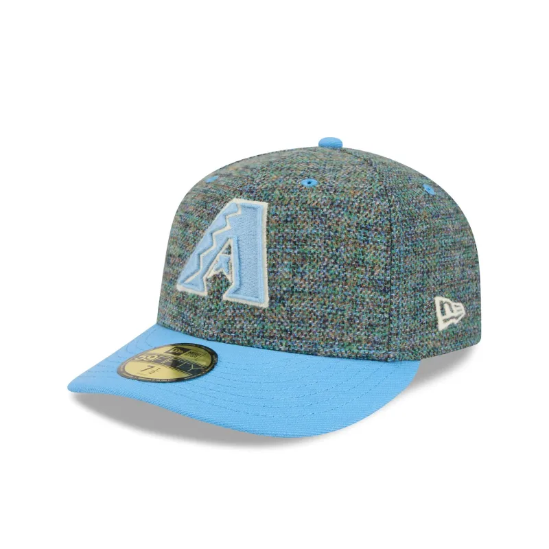 Arizona Diamondbacks Three Looms Tweedy Cotton Radiant Blue 59FIFTY Fitted Hat made by New Era