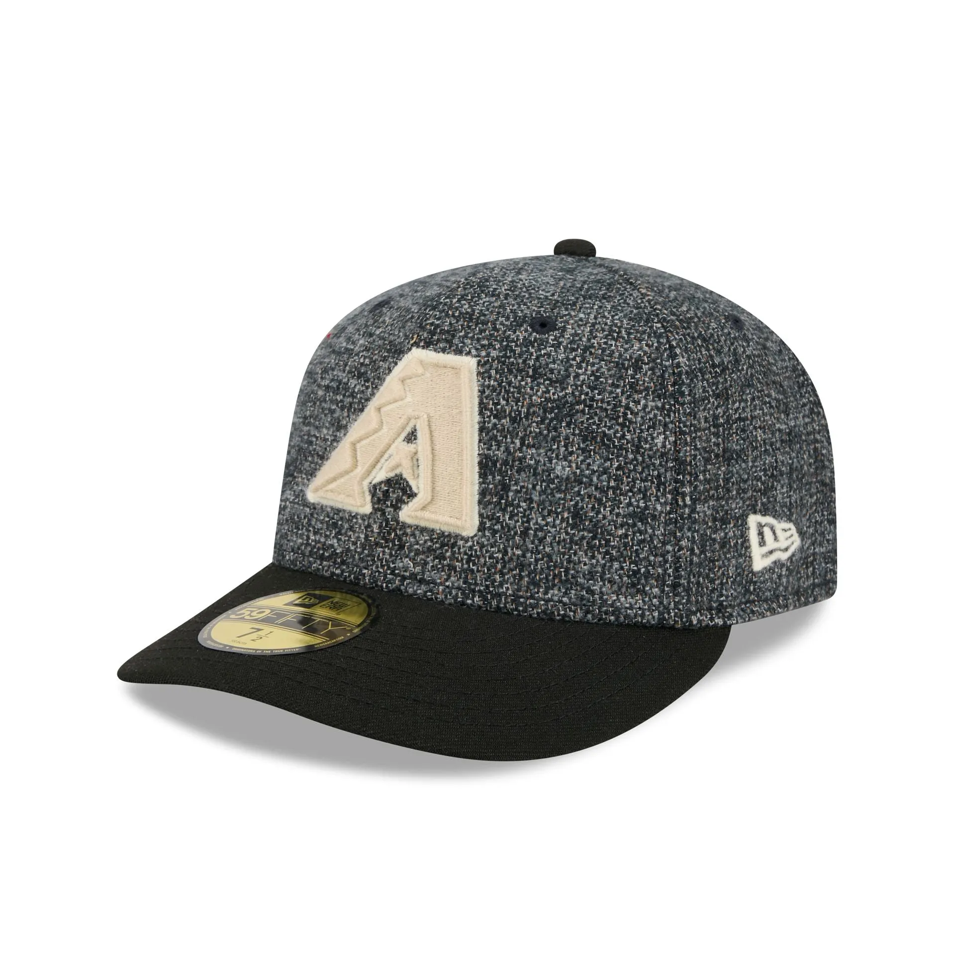Arizona Diamondbacks Three Looms Tweedy Cotton Black 59FIFTY Fitted Hat sold by New Era