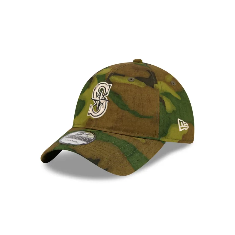 Seattle Mariners Three Looms Ripstop Camo 9TWENTY Adjustable Hat made by New Era