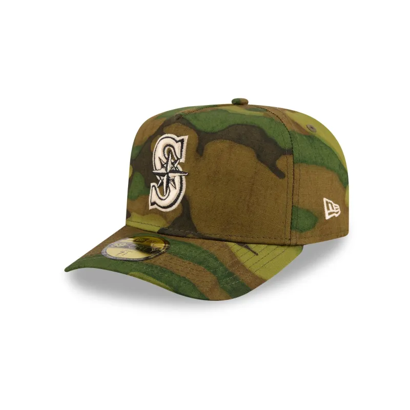 Seattle Mariners Three Looms Ripstop Camo 59FORTY Fitted Hat made by New Era