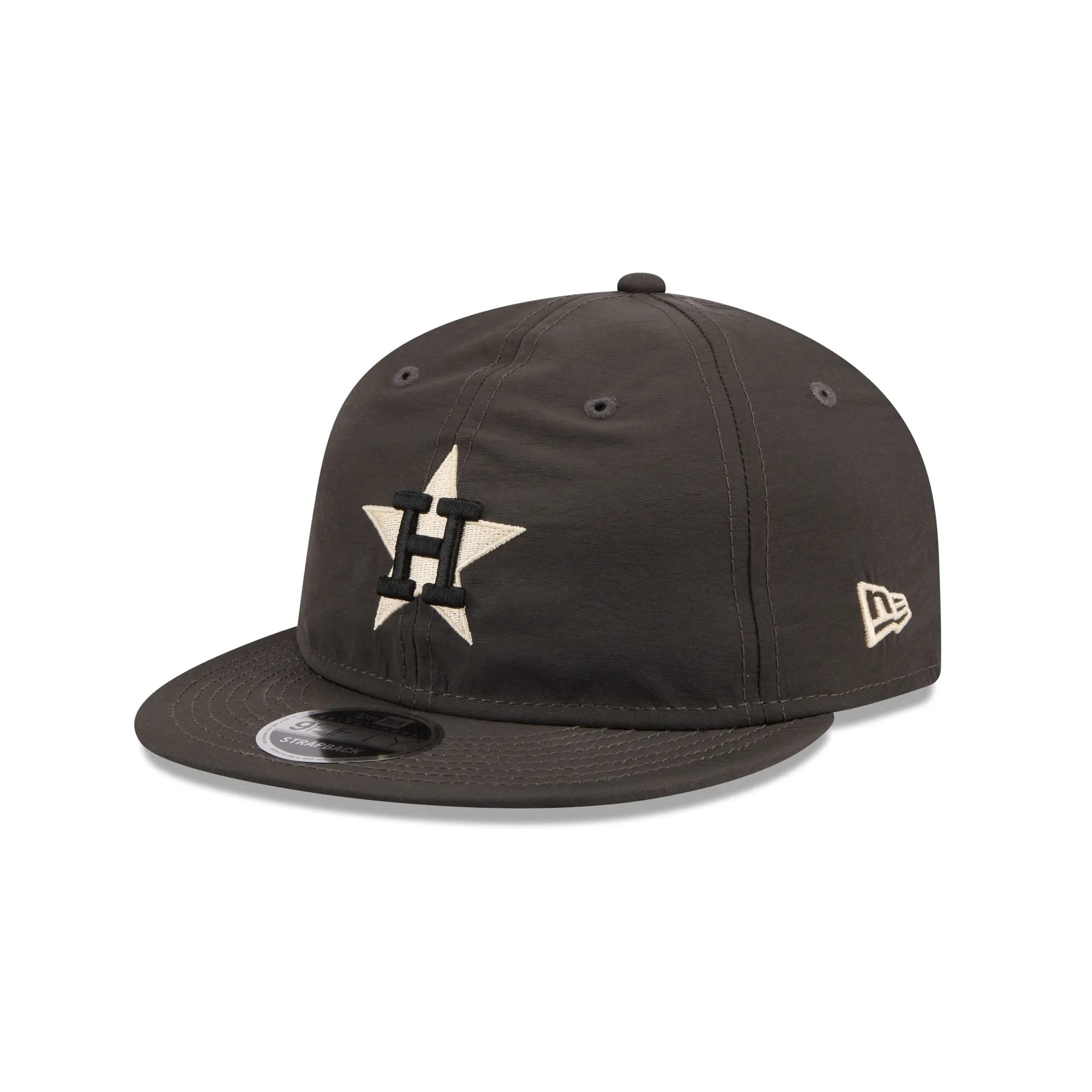 Houston Astros Three Looms Nylon Black Retro Crown 9FIFTY Adjustable Hat sold by New Era