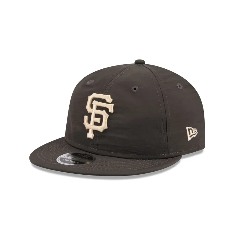 San Francisco Giants Three Looms Nylon Black Retro Crown 9FIFTY Adjustable Hat sold by New Era