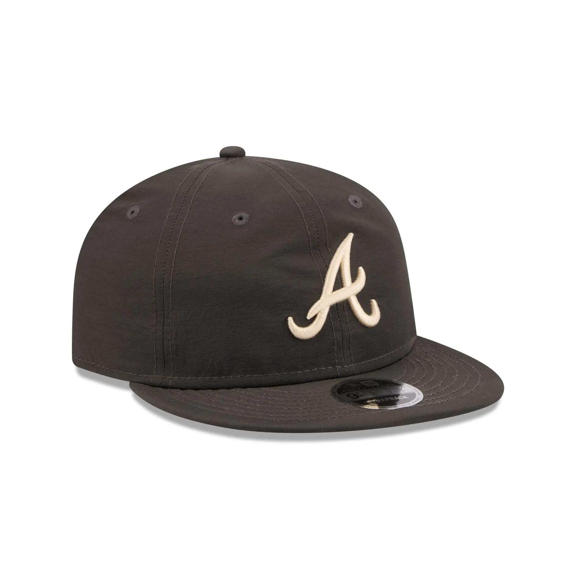 Atlanta Braves Three Looms Nylon Black Retro Crown 9FIFTY Adjustable Hat sold by New Era product image thumbnail 3