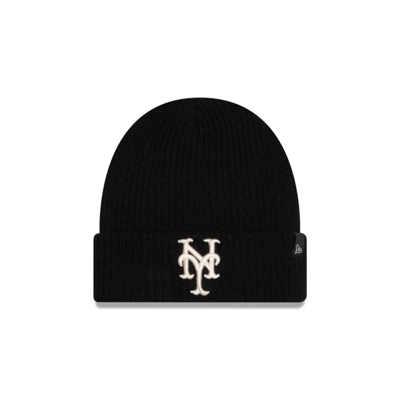 New York Mets Cashmere Black Cuff Knit Hat sold by New Era