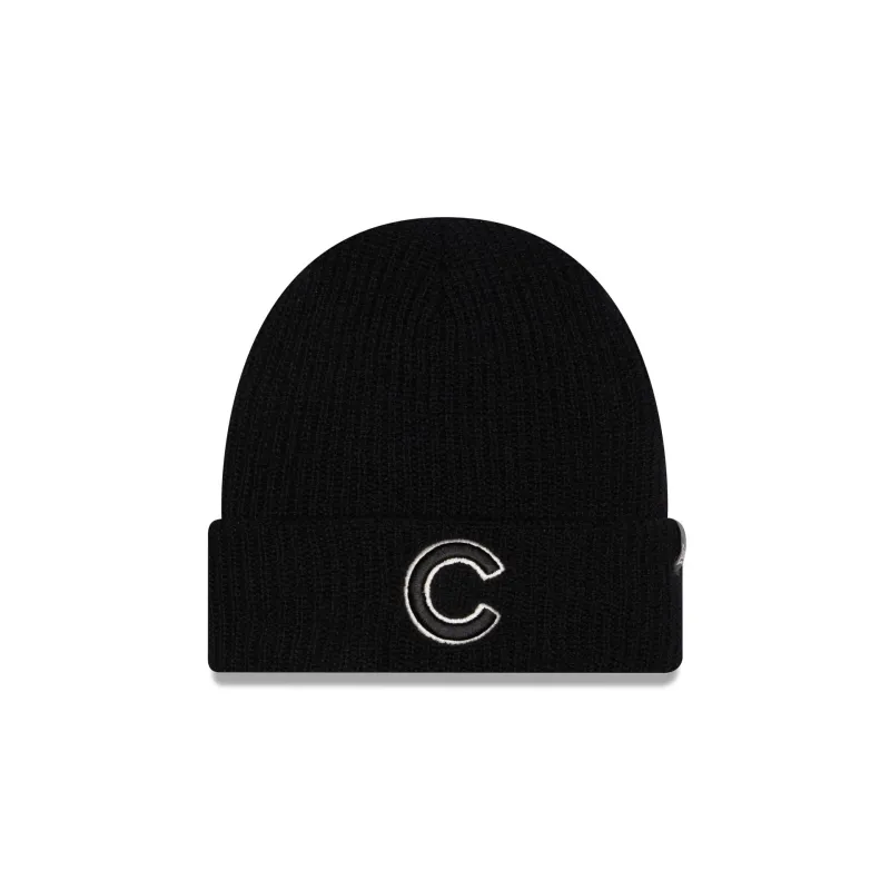 Chicago Cubs Cashmere Black Cuff Knit Hat sold by New Era