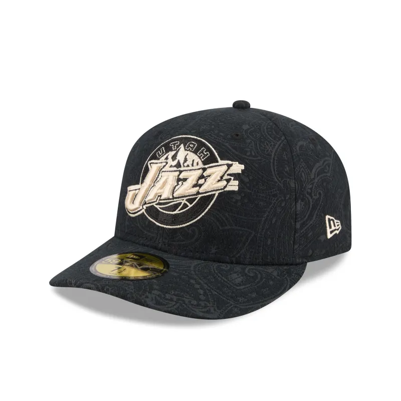 Utah Jazz Three Looms Brushed Cotton 59FIFTY Fitted Hat made by New Era