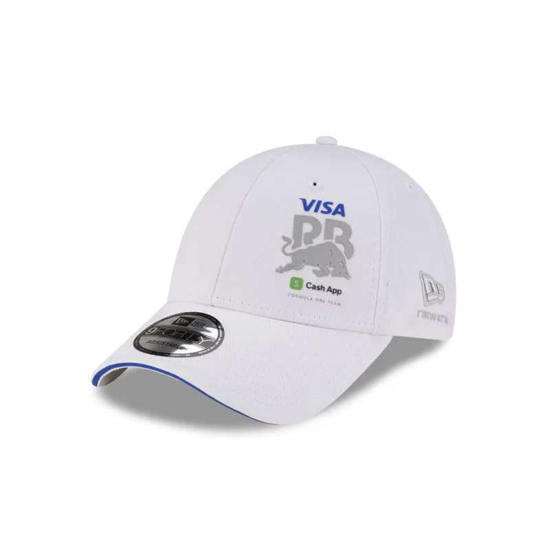 Visa Cash App Racing Bulls Essential White 9FORTY Adjustable Hat made by New Era