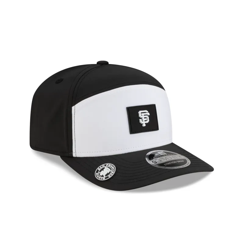 San Francisco Giants 2026 Clubhouse Black & White Split Panel 9SEVENTY Stretch-Snap Hat sold by New Era