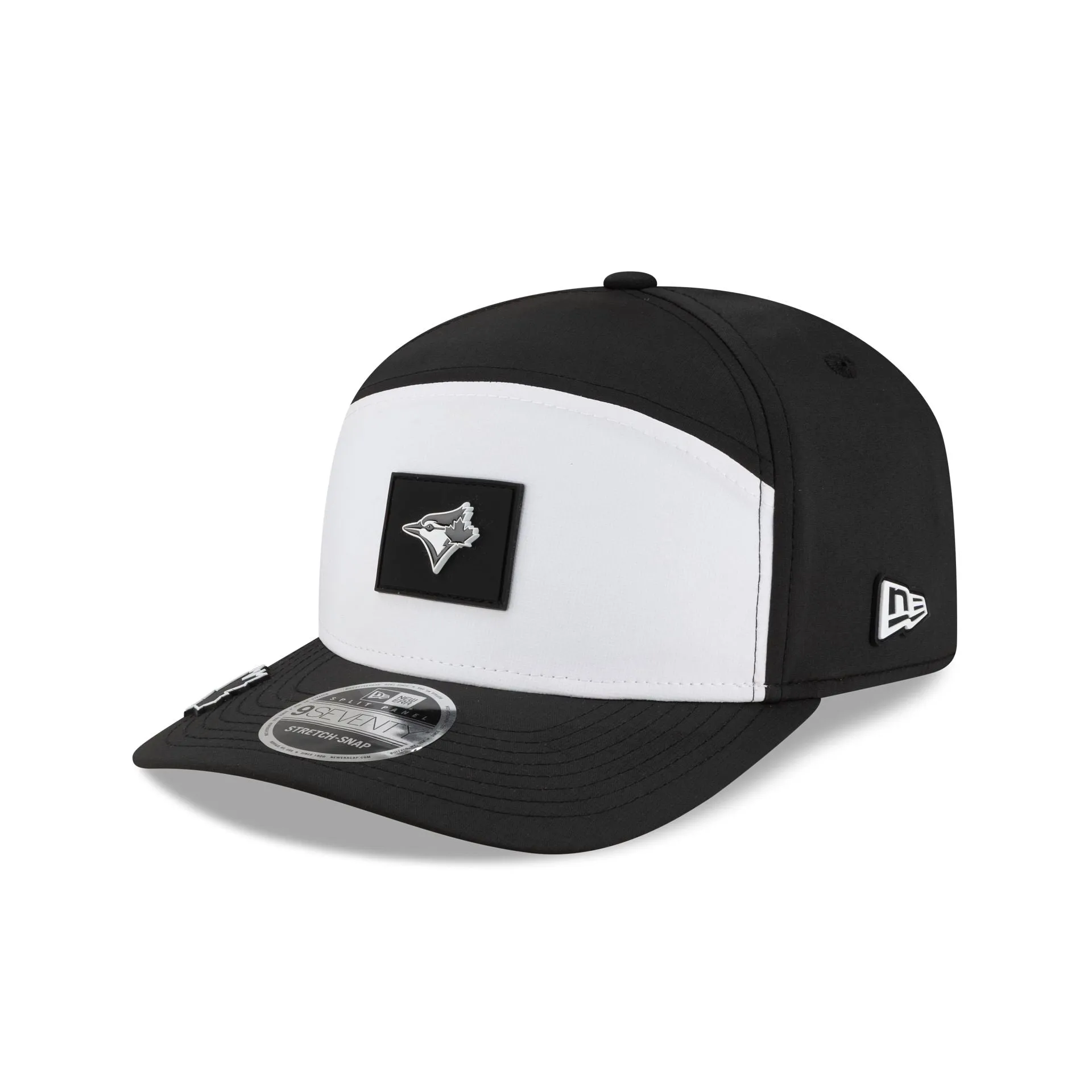 Toronto Blue Jays 2026 Clubhouse Black & White Split Panel 9SEVENTY Stretch-Snap Hat sold by New Era product image thumbnail 3