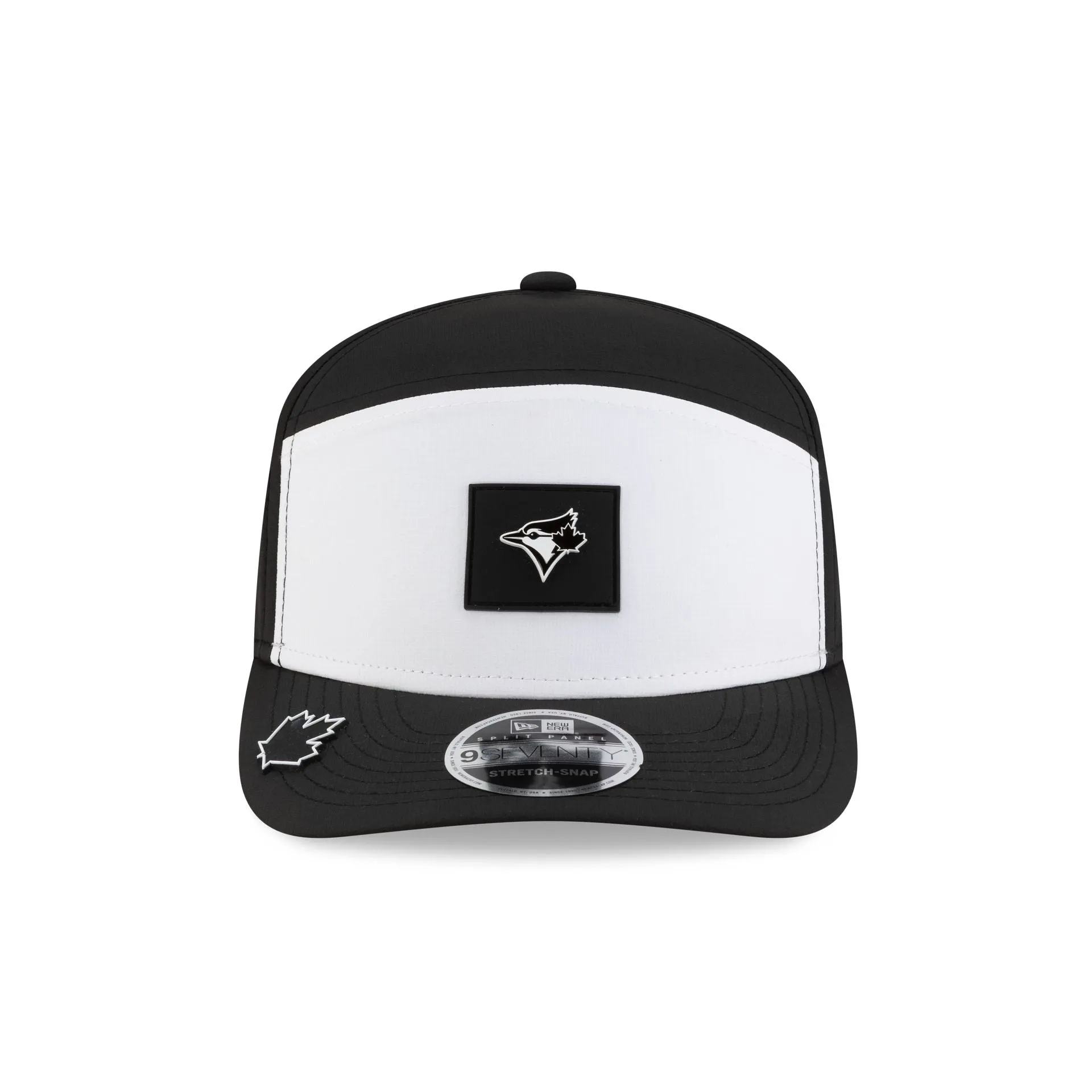 Toronto Blue Jays 2026 Clubhouse Black & White Split Panel 9SEVENTY Stretch-Snap Hat sold by New Era product image thumbnail 2