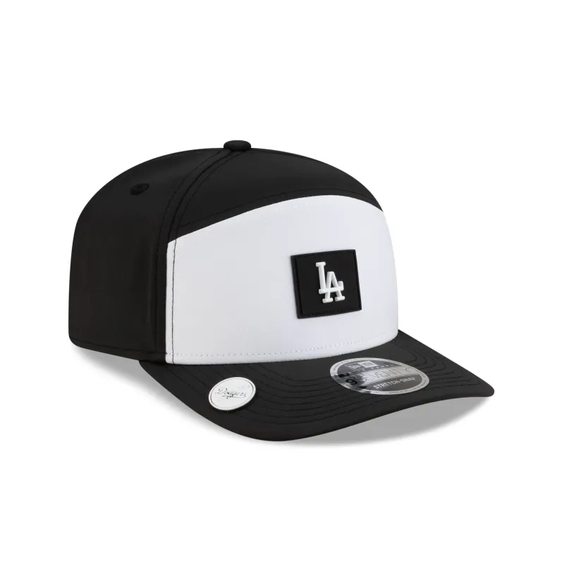 Los Angeles Dodgers 2026 Clubhouse Black & White Split Panel 9SEVENTY Stretch-Snap Hat made by New Era