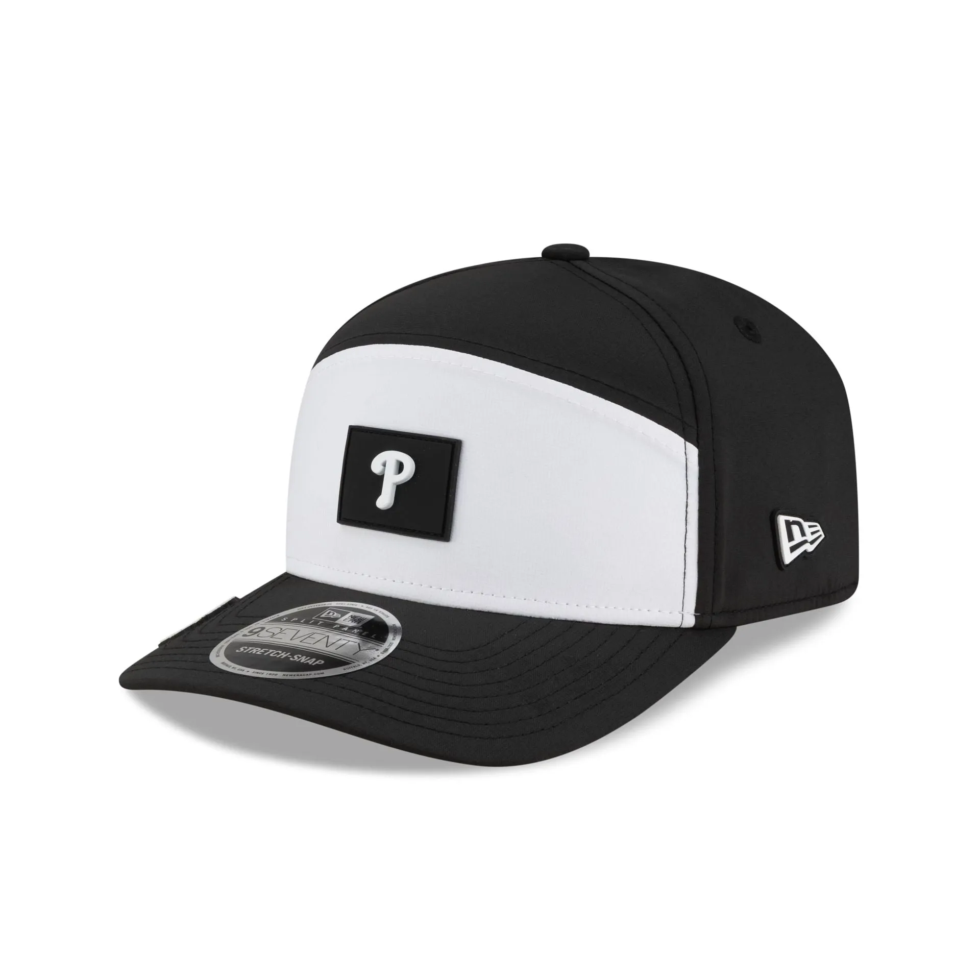 Philadelphia Phillies 2026 Clubhouse Black & White Split Panel 9SEVENTY Stretch-Snap Hat sold by New Era product image thumbnail 3
