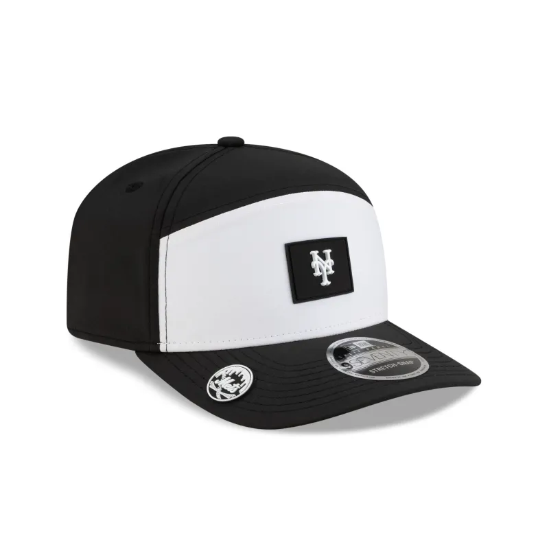 New York Mets 2026 Clubhouse Black & White Split Panel 9SEVENTY Stretch-Snap Hat sold by New Era