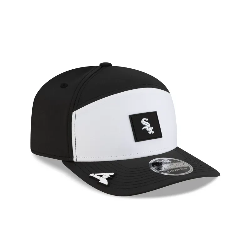 Chicago White Sox 2026 Clubhouse Black & White Split Panel 9SEVENTY Stretch-Snap Hat sold by New Era