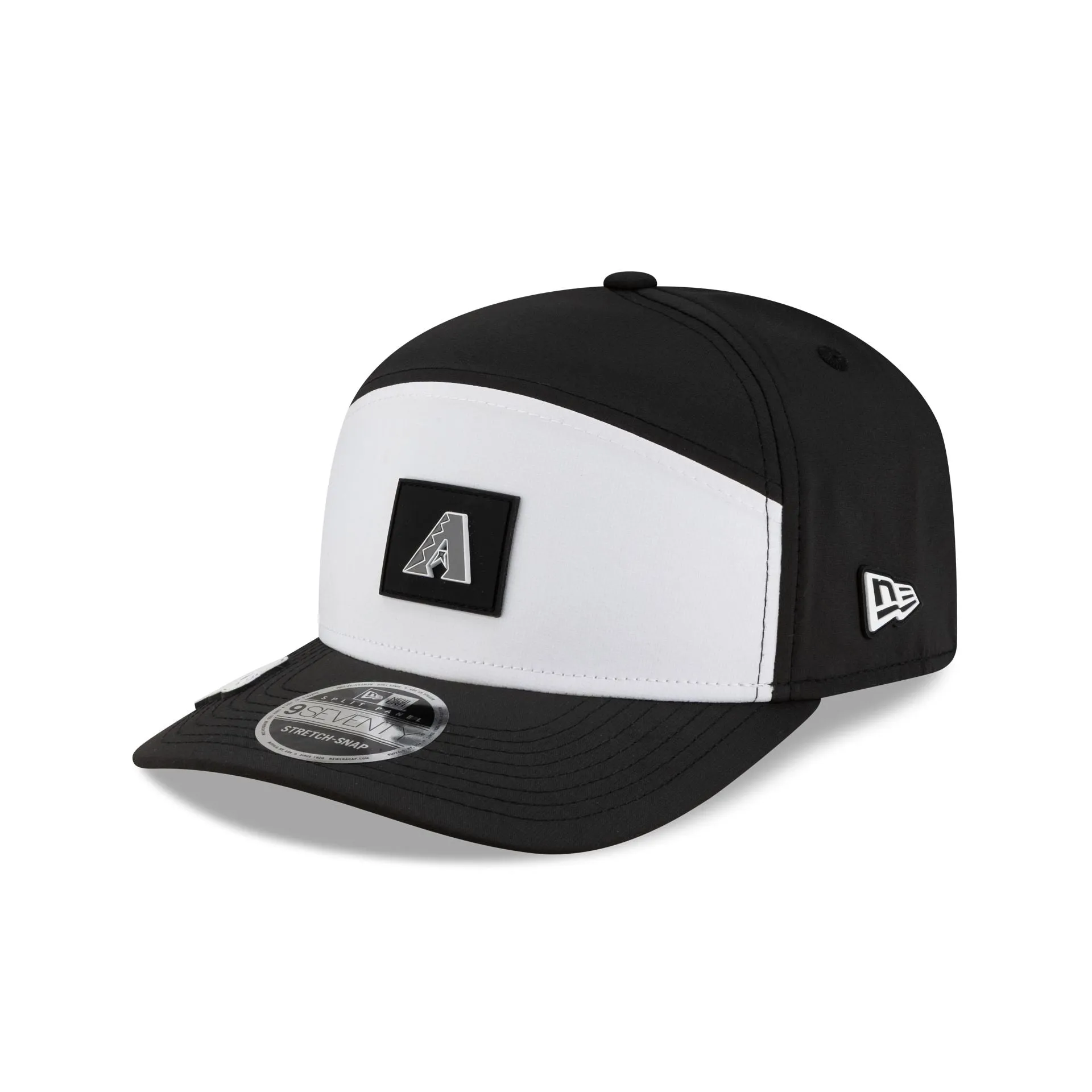 Arizona Diamondbacks 2026 Clubhouse Black & White Split Panel 9SEVENTY Stretch-Snap Hat sold by New Era product image thumbnail 3