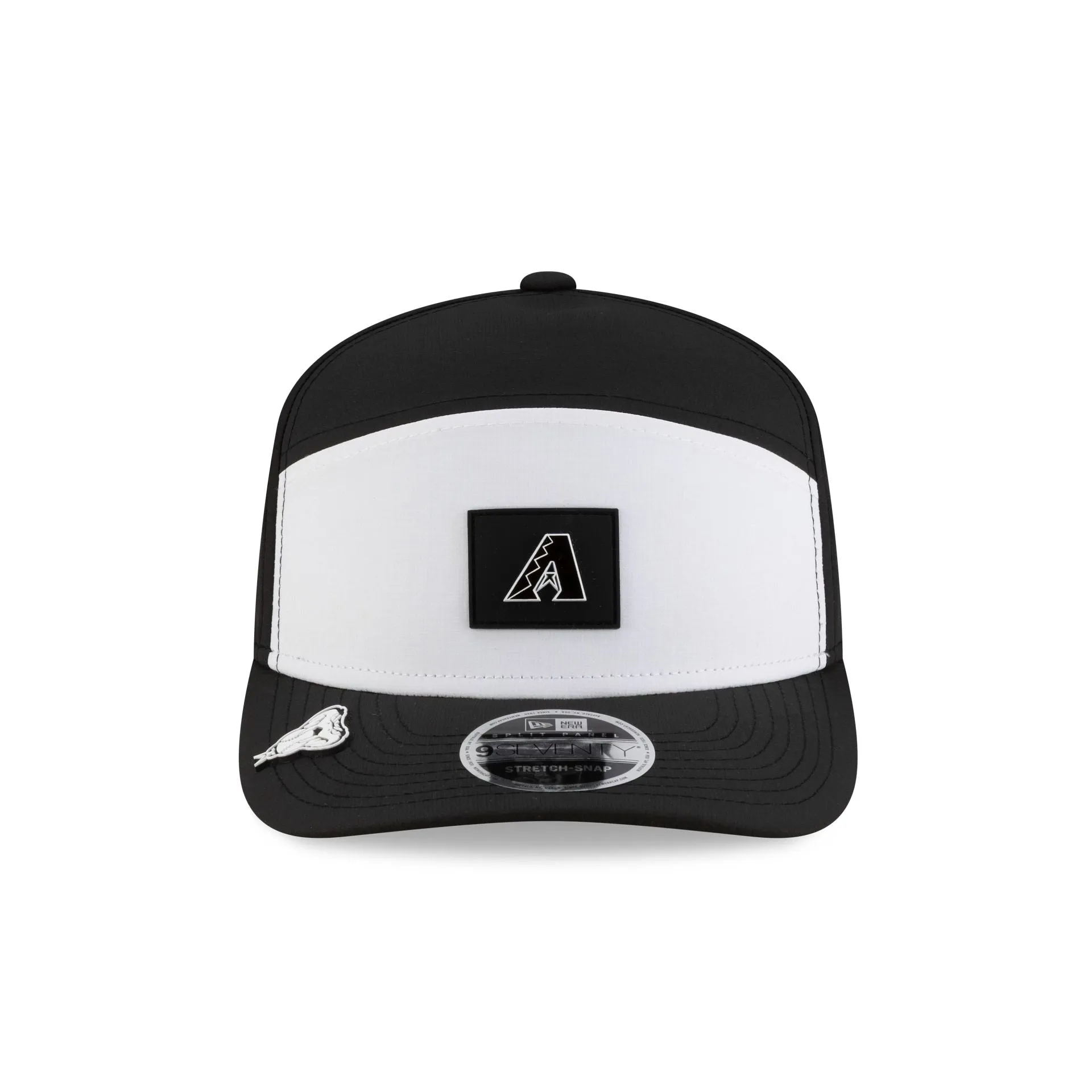 Arizona Diamondbacks 2026 Clubhouse Black & White Split Panel 9SEVENTY Stretch-Snap Hat sold by New Era product image thumbnail 2