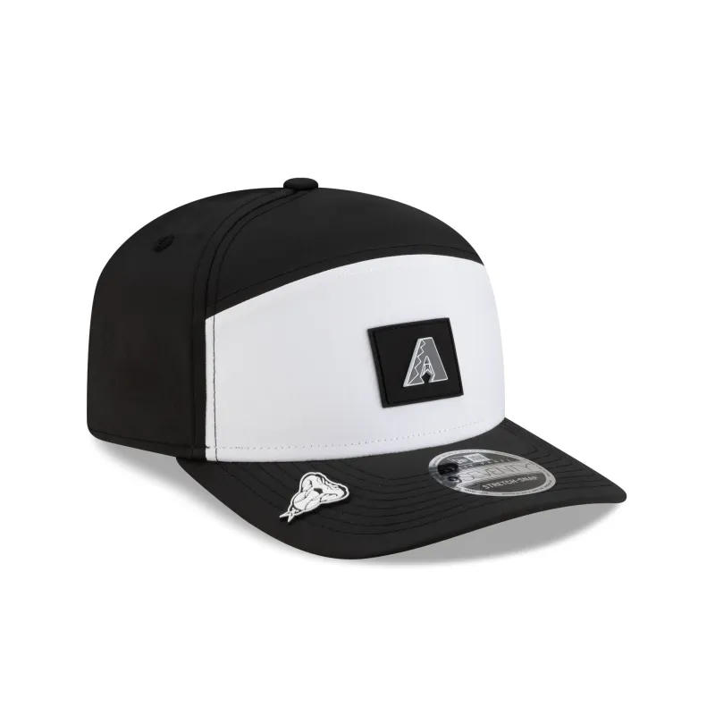Arizona Diamondbacks 2026 Clubhouse Black & White Split Panel 9SEVENTY Stretch-Snap Hat sold by New Era