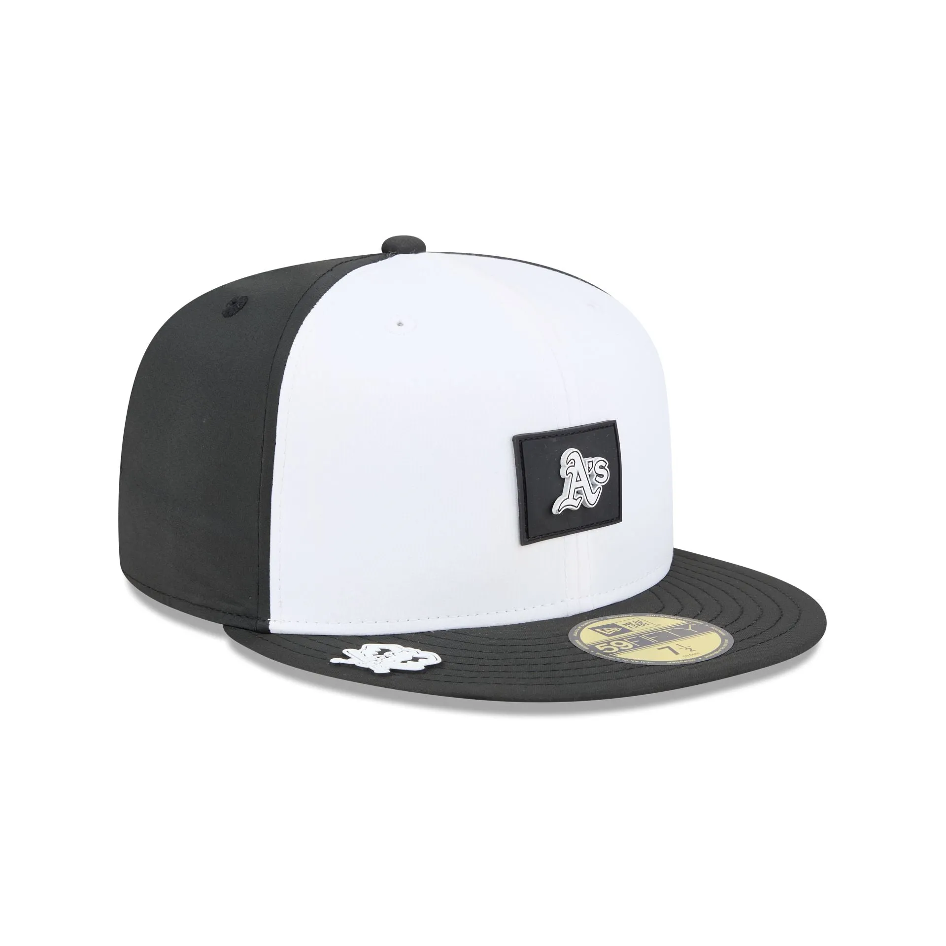 Athletics 2026 Clubhouse Black & White 59FIFTY Fitted Hat sold by New Era